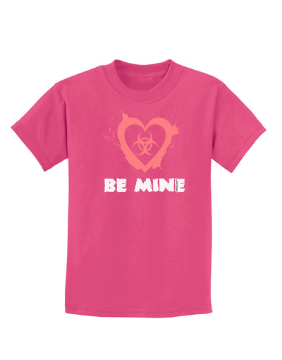 Be Mine - Bio Hazard Heart Childrens Dark T-Shirt by TooLoud-Childrens T-Shirt-TooLoud-Sangria-X-Small-Davson Sales