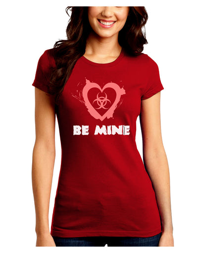 Be Mine - Bio Hazard Heart Juniors Crew Dark T-Shirt by TooLoud-T-Shirts Juniors Tops-TooLoud-Red-Juniors Fitted Small-Davson Sales