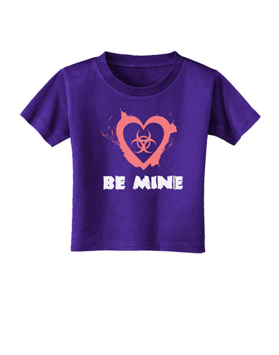 Be Mine - Bio Hazard Heart Toddler T-Shirt Dark by TooLoud-Toddler T-Shirt-TooLoud-Purple-2T-Davson Sales