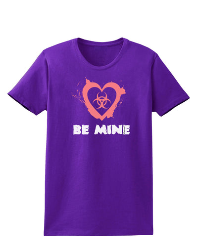 Be Mine - Bio Hazard Heart Womens Dark T-Shirt by TooLoud-Womens T-Shirt-TooLoud-Purple-X-Small-Davson Sales