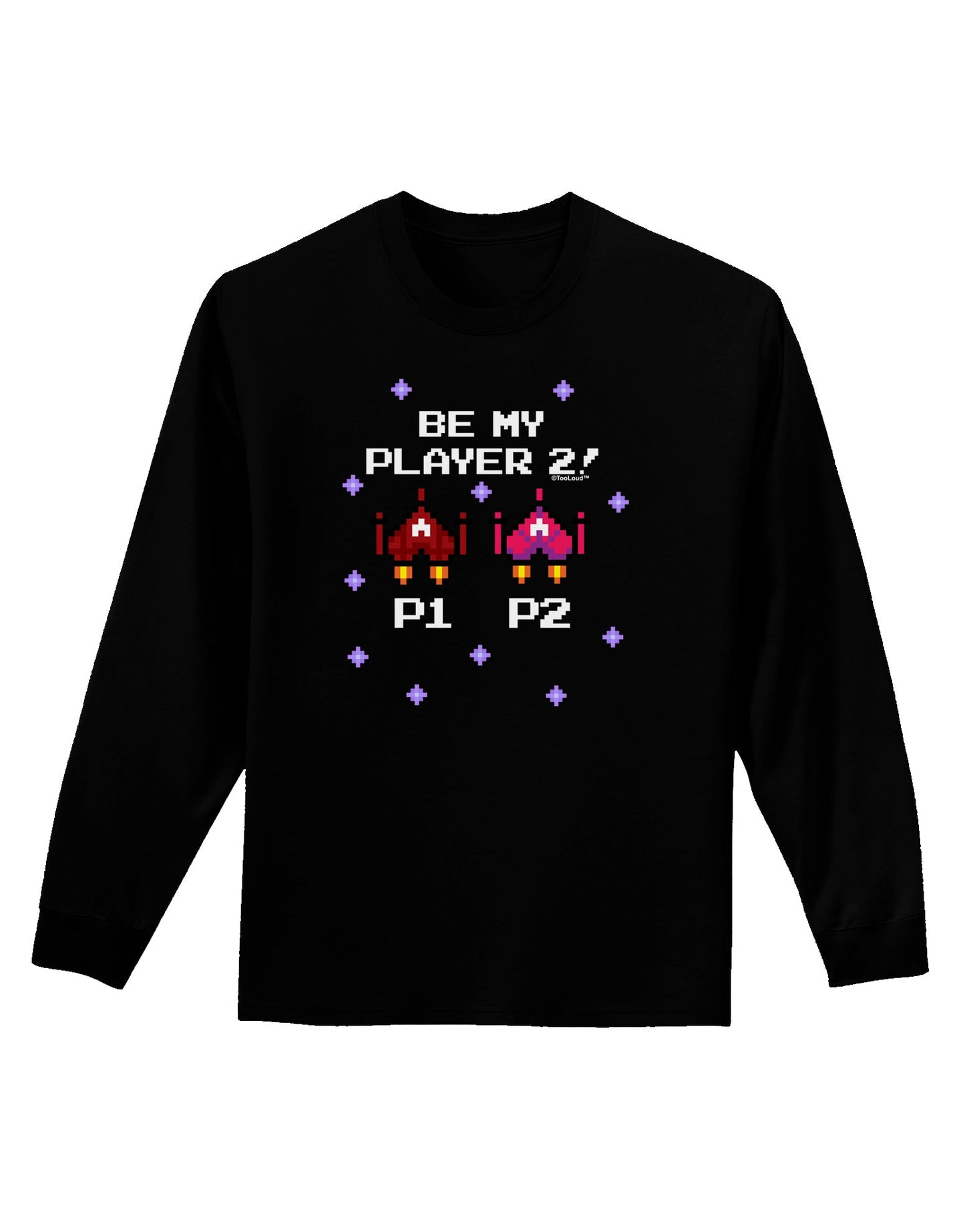 Be My Player 2 Adult Long Sleeve Dark T-Shirt-TooLoud-Black-Small-Davson Sales