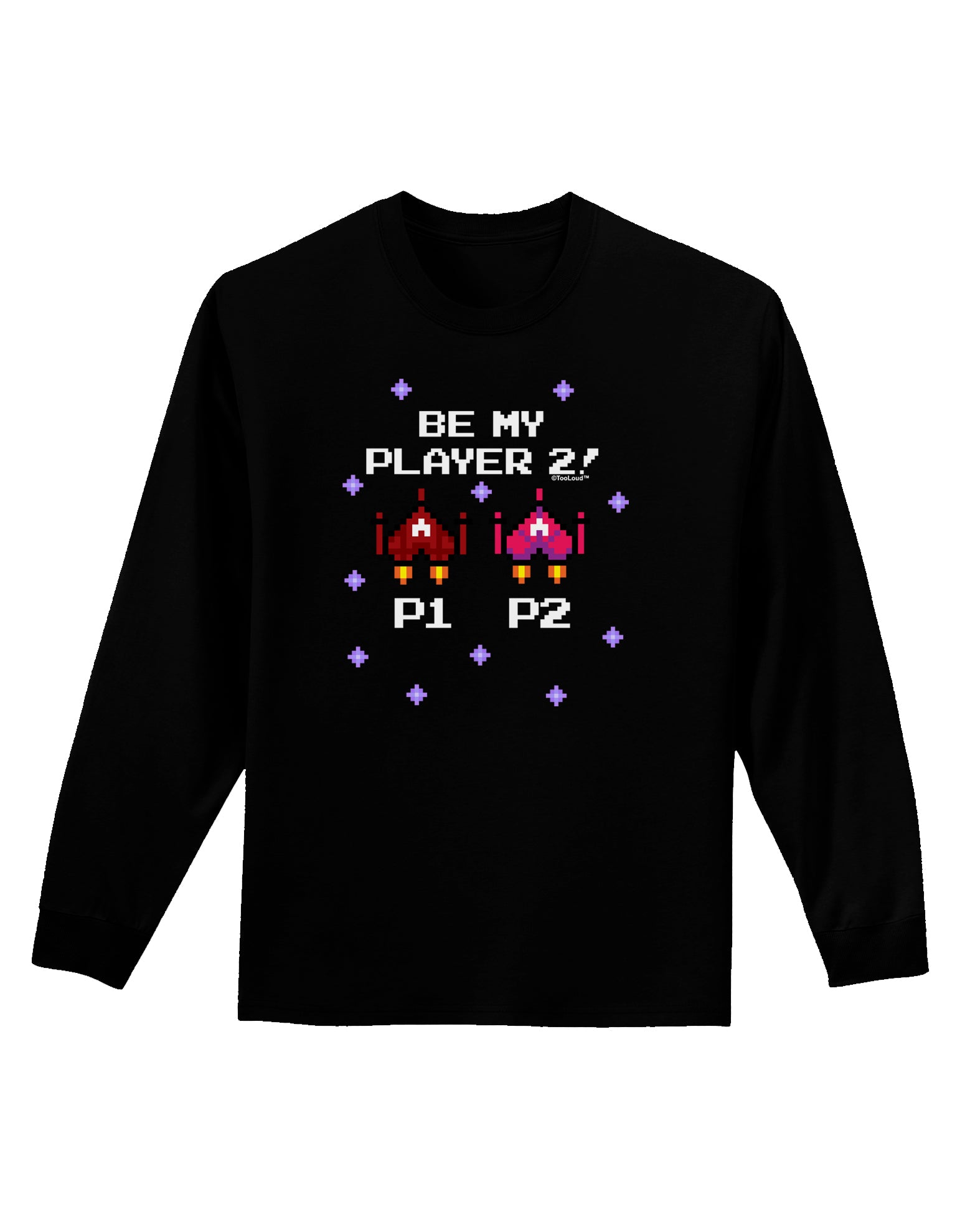 Be My Player 2 Adult Long Sleeve Dark T-Shirt-TooLoud-Black-Small-Davson Sales
