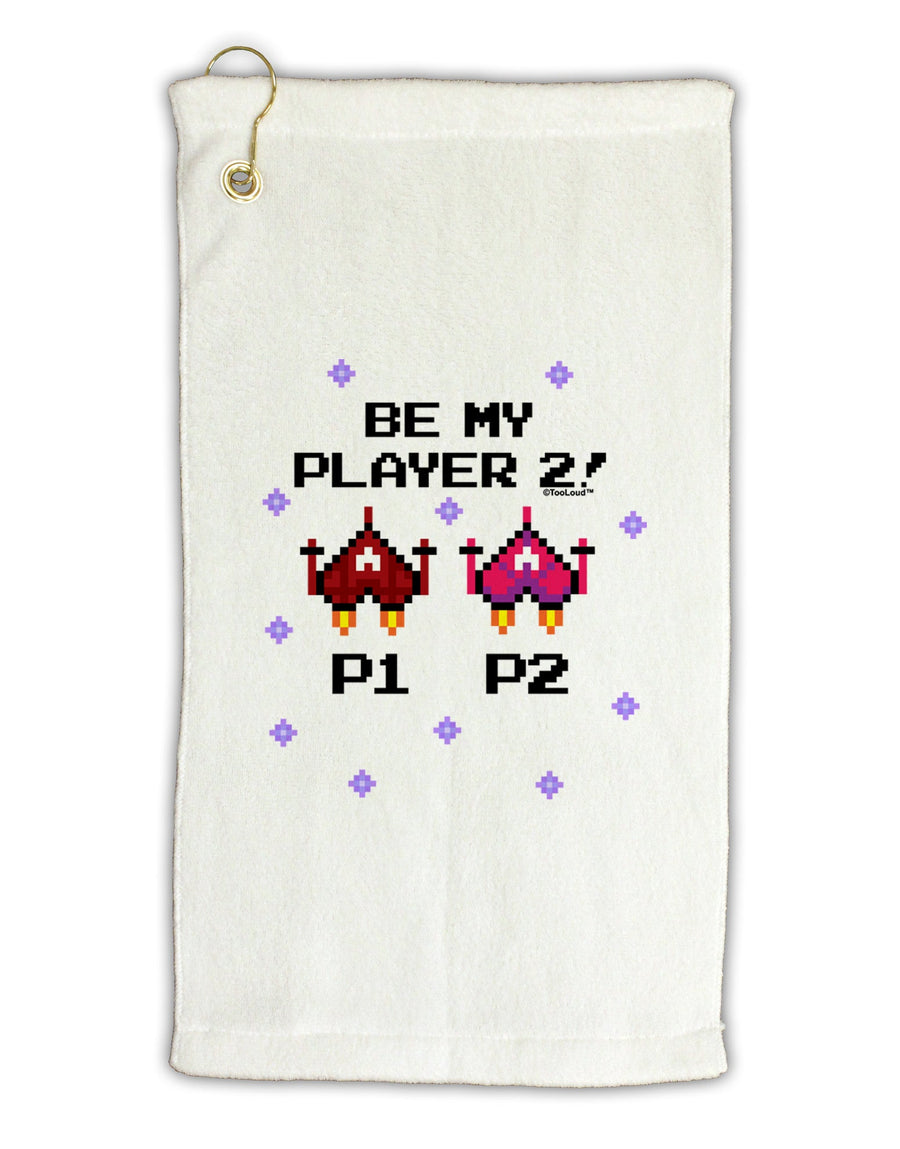 Be My Player 2 Micro Terry Gromet Golf Towel 11&#x22;x19-Golf Towel-TooLoud-White-Davson Sales