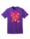 Be My Valentine Romantic Hearts Adult Dark T-Shirt-Mens T-Shirt-TooLoud-Purple-Small-Davson Sales