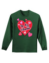 Be My Valentine Romantic Hearts Adult Long Sleeve Dark T-Shirt-TooLoud-Dark-Green-Small-Davson Sales