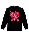 Be My Valentine Romantic Hearts Adult Long Sleeve Dark T-Shirt-TooLoud-Black-Small-Davson Sales