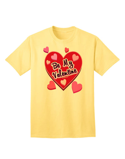 Be My Valentine - Romantic Hearts Adult T-Shirt for the Perfect Expression of Love-Mens T-shirts-TooLoud-Yellow-Small-Davson Sales