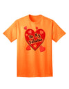 Be My Valentine - Romantic Hearts Adult T-Shirt for the Perfect Expression of Love-Mens T-shirts-TooLoud-Neon-Orange-Small-Davson Sales