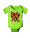 Be My Valentine Romantic Hearts Baby Romper Bodysuit-Baby Romper-TooLoud-Lime-Green-06-Months-Davson Sales