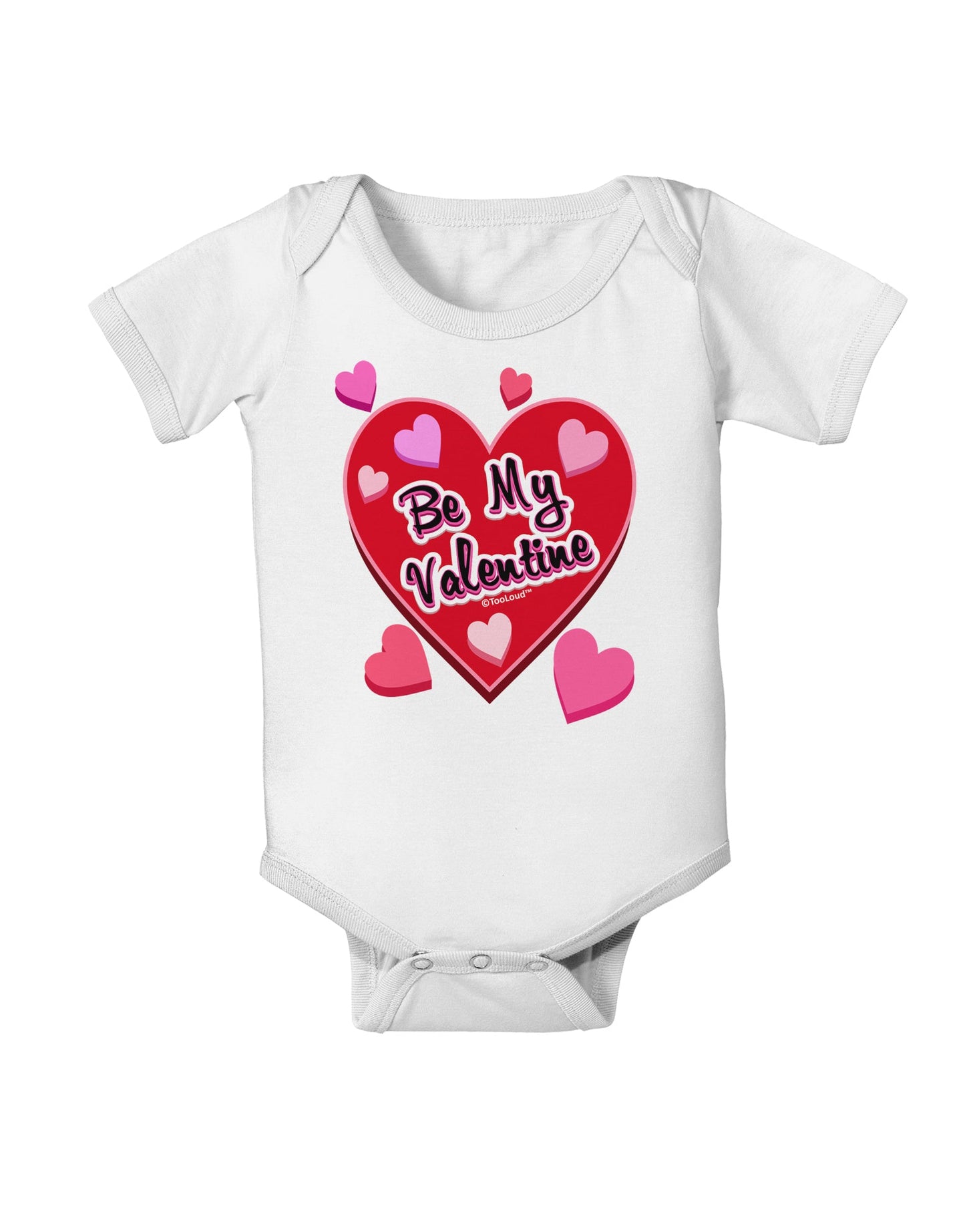 Be My Valentine Romantic Hearts Baby Romper Bodysuit-Baby Romper-TooLoud-White-06-Months-Davson Sales