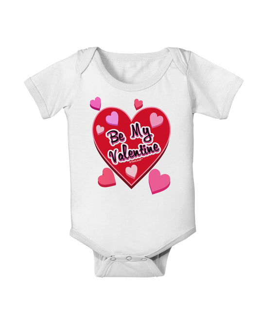 Be My Valentine Romantic Hearts Baby Romper Bodysuit-Baby Romper-TooLoud-White-06-Months-Davson Sales