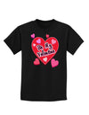 Be My Valentine Romantic Hearts Childrens Dark T-Shirt-Childrens T-Shirt-TooLoud-Black-X-Small-Davson Sales