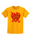 Be My Valentine Romantic Hearts Childrens T-Shirt-Childrens T-Shirt-TooLoud-Gold-X-Small-Davson Sales