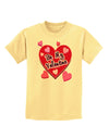 Be My Valentine Romantic Hearts Childrens T-Shirt-Childrens T-Shirt-TooLoud-Daffodil-Yellow-X-Small-Davson Sales