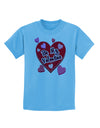 Be My Valentine Romantic Hearts Childrens T-Shirt-Childrens T-Shirt-TooLoud-Aquatic-Blue-X-Small-Davson Sales