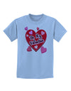 Be My Valentine Romantic Hearts Childrens T-Shirt-Childrens T-Shirt-TooLoud-Light-Blue-X-Small-Davson Sales