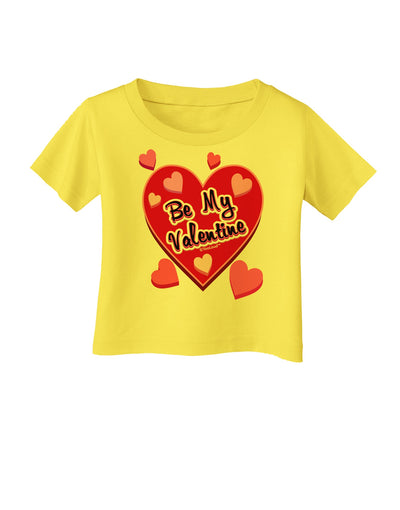 Be My Valentine Romantic Hearts Infant T-Shirt-Infant T-Shirt-TooLoud-Yellow-06-Months-Davson Sales