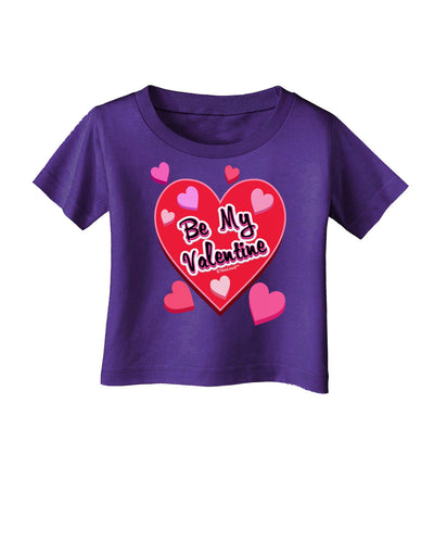 Be My Valentine Romantic Hearts Infant T-Shirt Dark-Infant T-Shirt-TooLoud-Purple-06-Months-Davson Sales