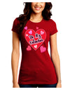 Be My Valentine Romantic Hearts Juniors Crew Dark T-Shirt-T-Shirts Juniors Tops-TooLoud-Red-Juniors Fitted Small-Davson Sales