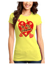 Be My Valentine Romantic Hearts Juniors T-Shirt-Womens Juniors T-Shirt-TooLoud-Yellow-Juniors Fitted X-Small-Davson Sales