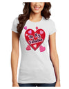 Be My Valentine Romantic Hearts Juniors T-Shirt-Womens Juniors T-Shirt-TooLoud-White-Juniors Fitted X-Small-Davson Sales