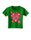 Be My Valentine Romantic Hearts Toddler T-Shirt Dark-Toddler T-Shirt-TooLoud-Clover-Green-2T-Davson Sales