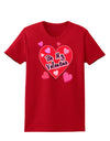 Be My Valentine Romantic Hearts Womens Dark T-Shirt-TooLoud-Red-X-Small-Davson Sales