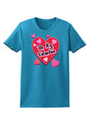 Be My Valentine Romantic Hearts Womens Dark T-Shirt-TooLoud-Turquoise-X-Small-Davson Sales