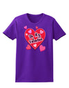 Be My Valentine Romantic Hearts Womens Dark T-Shirt-TooLoud-Purple-X-Small-Davson Sales