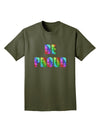 Be Proud Gay Pride - Rainbow Hearts Adult Dark T-Shirt by TooLoud-Mens T-Shirt-TooLoud-Military-Green-Small-Davson Sales