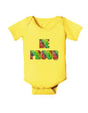 Be Proud Gay Pride - Rainbow Hearts Baby Romper Bodysuit by TooLoud-Baby Romper-TooLoud-Yellow-06-Months-Davson Sales