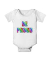 Be Proud Gay Pride - Rainbow Hearts Baby Romper Bodysuit by TooLoud-Baby Romper-TooLoud-White-06-Months-Davson Sales