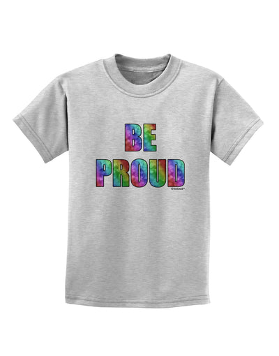 Be Proud Gay Pride - Rainbow Hearts Childrens T-Shirt by TooLoud-Childrens T-Shirt-TooLoud-AshGray-X-Small-Davson Sales