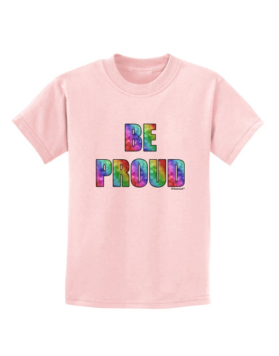 Be Proud Gay Pride - Rainbow Hearts Childrens T-Shirt by TooLoud-Childrens T-Shirt-TooLoud-PalePink-X-Small-Davson Sales