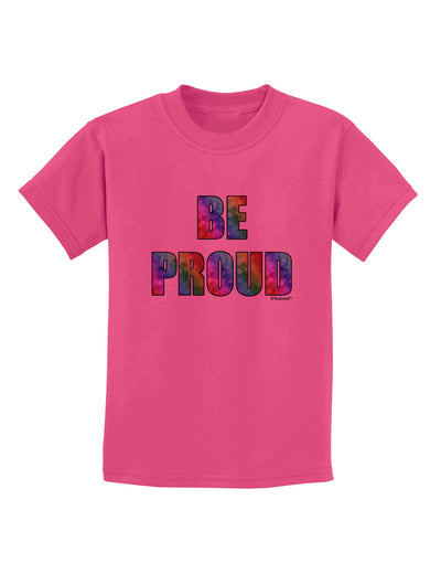 Be Proud Gay Pride - Rainbow Hearts Childrens T-Shirt by TooLoud-Childrens T-Shirt-TooLoud-Sangria-X-Small-Davson Sales