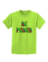 Be Proud Gay Pride - Rainbow Hearts Childrens T-Shirt by TooLoud-Childrens T-Shirt-TooLoud-Lime-Green-X-Small-Davson Sales