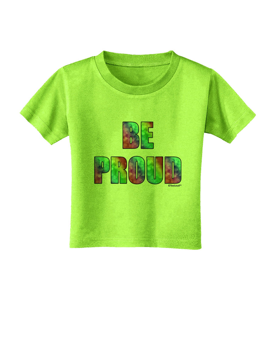 Be Proud Gay Pride - Rainbow Hearts Toddler T-Shirt by TooLoud-Toddler T-Shirt-TooLoud-White-2T-Davson Sales