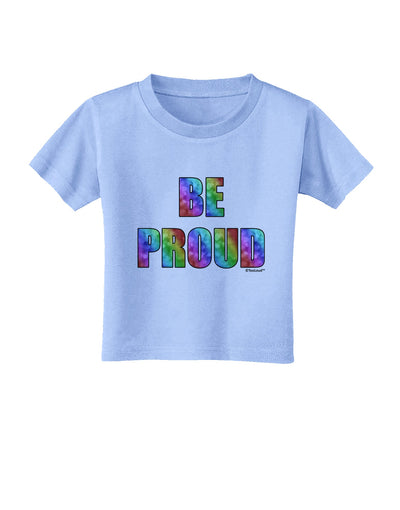 Be Proud Gay Pride - Rainbow Hearts Toddler T-Shirt by TooLoud-Toddler T-Shirt-TooLoud-Aquatic-Blue-2T-Davson Sales