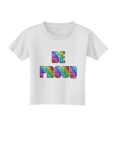 Be Proud Gay Pride - Rainbow Hearts Toddler T-Shirt by TooLoud-Toddler T-Shirt-TooLoud-White-2T-Davson Sales