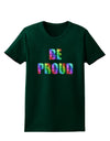 Be Proud Gay Pride - Rainbow Hearts Womens Dark T-Shirt by TooLoud-Womens T-Shirt-TooLoud-Forest-Green-Small-Davson Sales