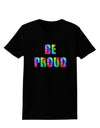 Be Proud Gay Pride - Rainbow Hearts Womens Dark T-Shirt by TooLoud-Womens T-Shirt-TooLoud-Black-X-Small-Davson Sales