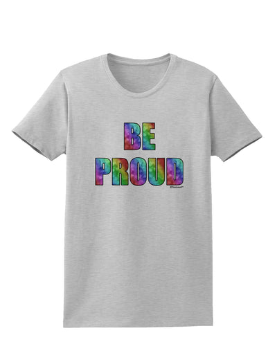 Be Proud Gay Pride - Rainbow Hearts Womens T-Shirt by TooLoud-Womens T-Shirt-TooLoud-AshGray-X-Small-Davson Sales