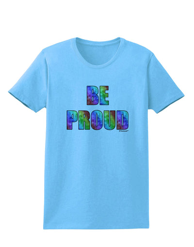 Be Proud Gay Pride - Rainbow Hearts Womens T-Shirt by TooLoud-Womens T-Shirt-TooLoud-Aquatic-Blue-X-Small-Davson Sales