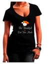 Be Thankful Eat Too Much Juniors V-Neck Dark T-Shirt-Womens V-Neck T-Shirts-TooLoud-Black-Juniors Fitted XX-Large-Davson Sales