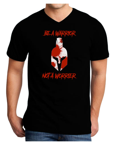 Be a Warrior Not a Worrier Adult Dark V-Neck T-Shirt by TooLoud-TooLoud-Black-Small-Davson Sales