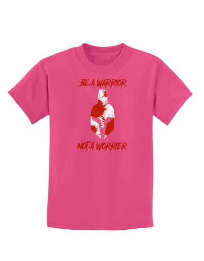 Be a Warrior Not a Worrier Childrens Dark T-Shirt by TooLoud-TooLoud-Sangria-X-Small-Davson Sales