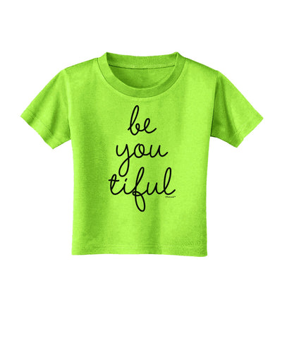 BeYouTiful - Beautiful Toddler T-Shirt-Toddler T-Shirt-TooLoud-Lime-Green-2T-Davson Sales