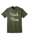 Beach Please Adult Dark T-Shirt-Mens T-Shirt-TooLoud-Military-Green-Small-Davson Sales