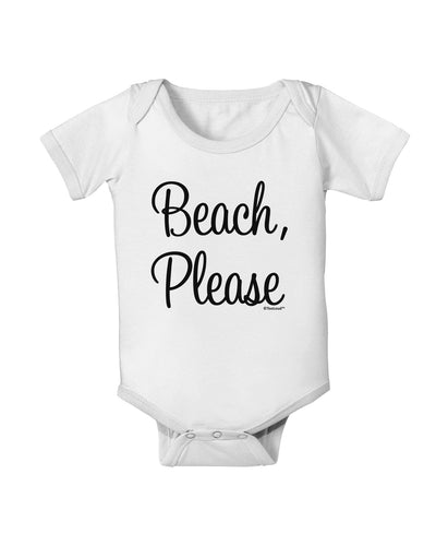 Beach Please Baby Romper Bodysuit-Baby Romper-TooLoud-White-06-Months-Davson Sales