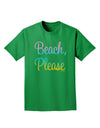 Beach Please - Summer Colors Adult Dark T-Shirt-Mens T-Shirt-TooLoud-Kelly-Green-Small-Davson Sales